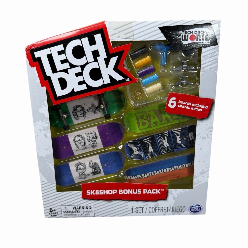 BAKER SKATEBOARDS Tech Deck SK8SHOP Limited Edition Bonus Pack (6‎ Boards)